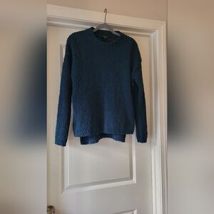 EUC-Bobeau Teal High Low Popcorn Sweater Size M